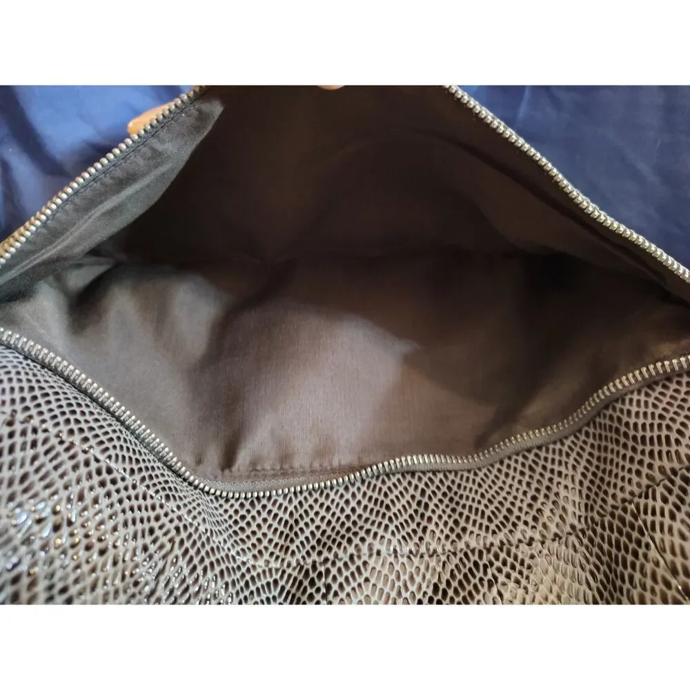Worthington Evening Fog faux snake gathered front‎ Purse